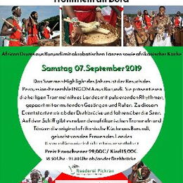 Ingoma - African Drums aus Burundi mit akrobatischen Tänzen sowie afrikanischer Küche